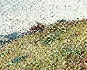 Nils Kreuger landskap med betande far , bastad oil painting
